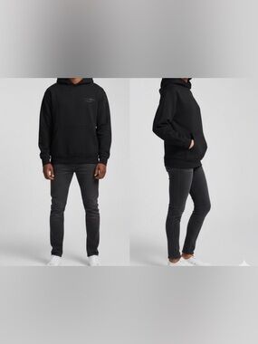 Talentless Mens Circle Logo Hoodie in Black - Size Medium